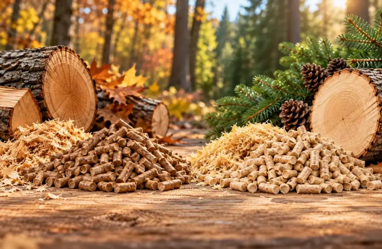 Hardwood and Softwood Pellets